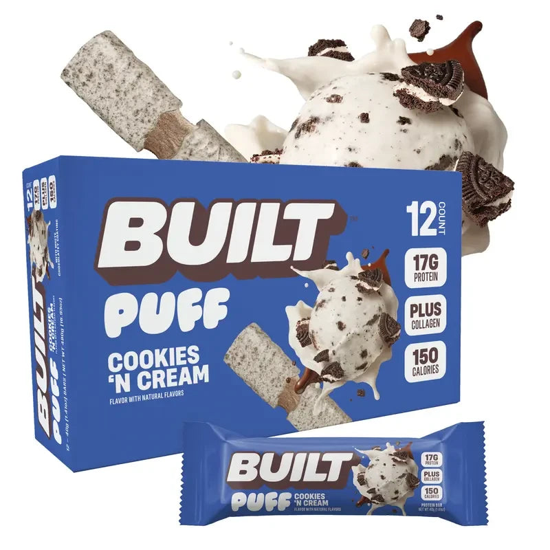 Built Bar Cookies and Cream Protein Puff