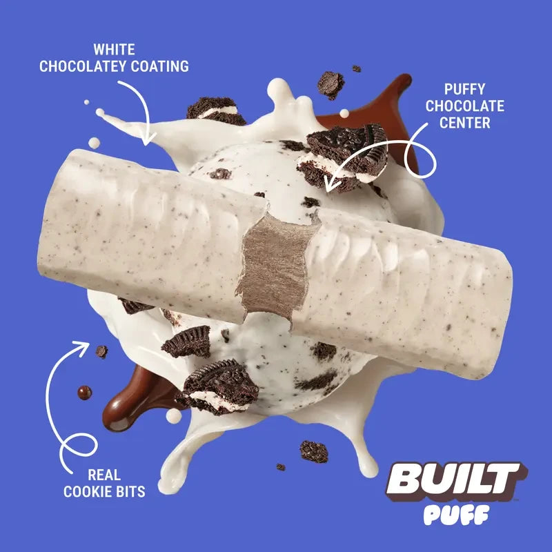 Built Bar Cookies and Cream Protein Puff